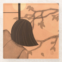 Japans Meisje Herfst Classy Glass Onderzetter