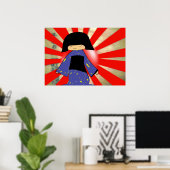 japans meisje poster (Thuiskantoor)