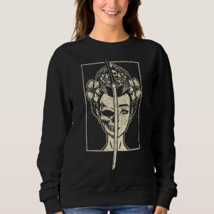 Japans meisje Vrouw Katana Skull Japan Geisha Life Trui