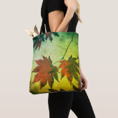 Japans modelboombladeren en script herfst draagtas (Dichtbij)