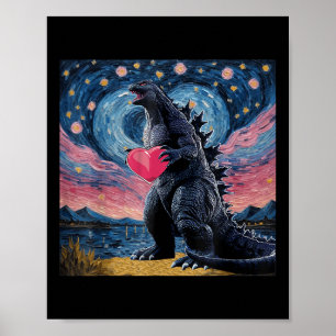 Japans Monster Kaiju Valentijnse Hart St Poster