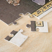Japans mooie Geisha Samurai Art Legpuzzel (Zijkant)