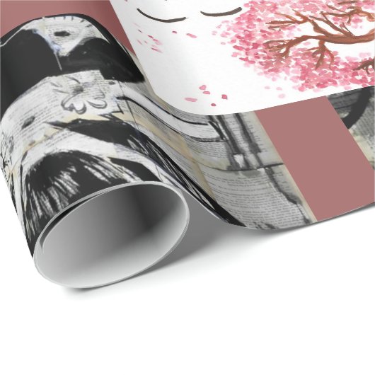 Japans motief omslagpapier cadeaupapier (Rol Hoek)