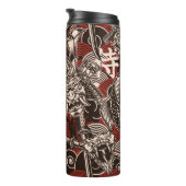  japans naadloos patroon met katana swor thermosbeker (Geroteerd rechts)
