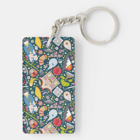 Japans naadloos patroon sleutelhanger (achterkant)