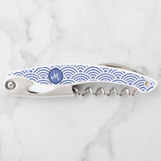 Japans Nami Wave Patroon en Monogram Kurkentrekker (Voorkant)
