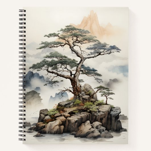 Japans Natuur Bonsai Tree Art Design Notitieboek (Voorkant)