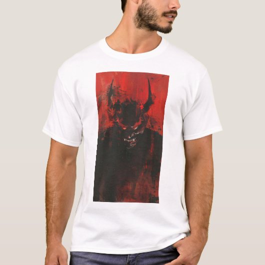Japans Noh Maskers Hannya Demon Design T-shirt (Voorkant)