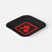 Japans nummer negen 九 Kyu 】 Kanji Papieren Bordje (Gebogen)