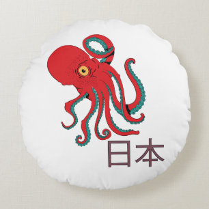Japans Octopuspatroon Rond Kussen