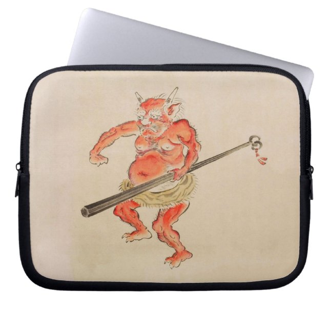  Japans Oni Yokai Laptop Sleeve (Voorkant)