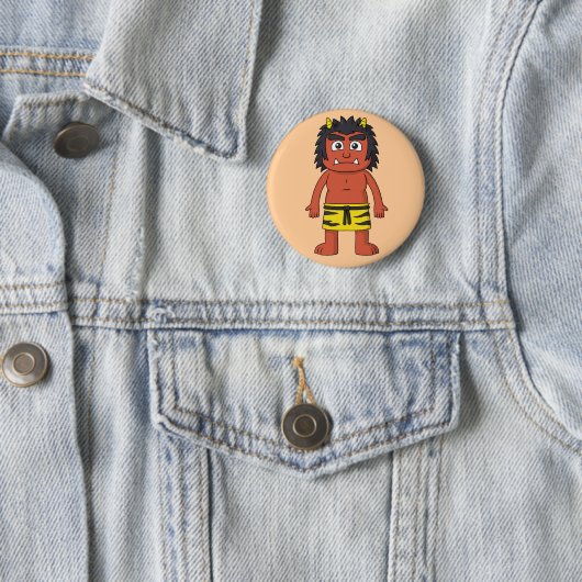 Japans Oni Yokai Ronde Button 5,7 Cm (In situ)