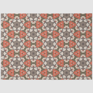 Japans ontwerp in rood en grijs cirkelpatroon tissuepapier