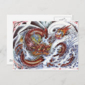Japans ontwerp voor drakenTattoo Briefkaart (Voorkant / Achterkant)