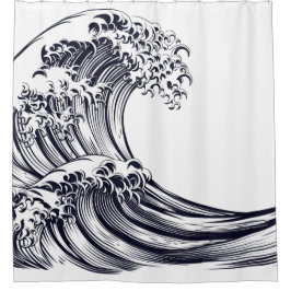 JAPANS ONTWERP WAVE  Shower Curtain Douchegordijn