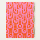 Japans Oranje roze golflengte Seigaiha Pattern Pre Planner (Achterkant)