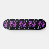 Japans Paars Koi visesthetisch zwart Skateboard (Horizontaal)