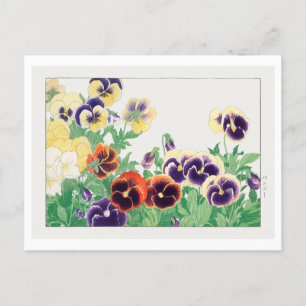  Japans Pansy Woodblock Print Briefkaart