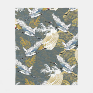 Japans patroon. Traditionele achtergrond van motie Fleece Deken