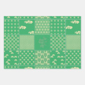 Japans PixelArt Bloem Mix Patroon Inpakpapier Vel (Voorkant 3)