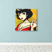 Japans Pop #4 Canvas Afdruk (Insitu (Houten vloer))