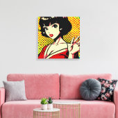 Japans Pop #4 Canvas Afdruk (Insitu (Woonkamer))