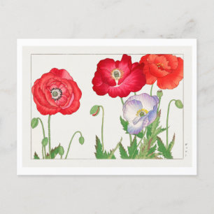  Japans Poppy Woodblock Print Briefkaart
