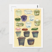  japans porselein bloempotten briefkaart (Voorkant / Achterkant)