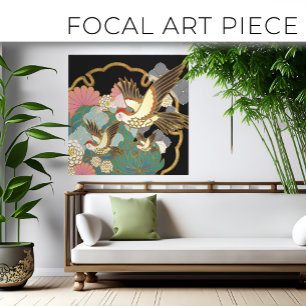 Japans printontwerp - kimono patroon canvas afdruk
