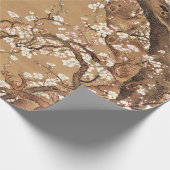 Japans pruim bloeit in maanlicht cadeaupapier (Hoek)