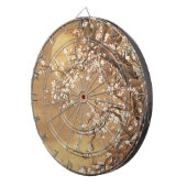 Japans  pruim bloeit in maanlicht dartbord (Voorkant Rechts)