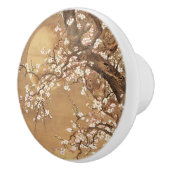 Japans  pruim bloeit in maanlicht keramische knop (Rechts)