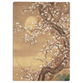 Japans  pruim bloeit in maanlicht klembord (Achterkant)