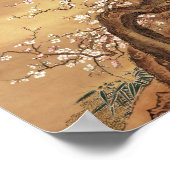 Japans  pruim bloeit in maanlicht poster (Hoek)