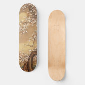 Japans pruim bloeit in maanlicht skateboard (Voorkant)