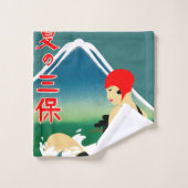 Japans Reizen Toerisme Poster jaren 1930 Art Deco  Bad Handdoek (Wasdoekje)