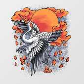 Japans restaurant Restaurant Front van Cranes Illu Raamsticker (Vel)