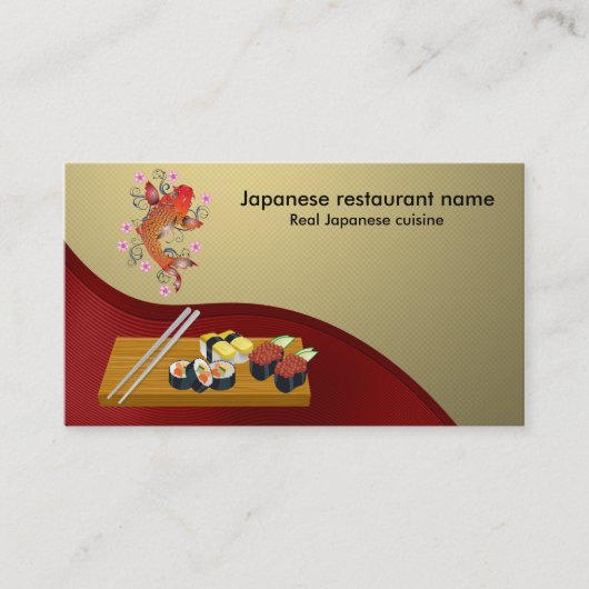 Japans restaurant visitekaartje (Voorkant)