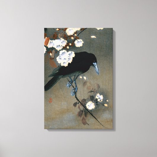 Japans-rij en Blossom Woodblock Druk Canvas Afdruk (Voorkant)