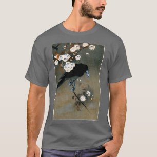 Japans-rij en Blossom Woodblock Druk T-shirt