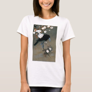  Japans-rij en Blossom Woodblock Druk T-shirt