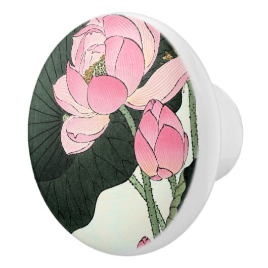  Japans Roze Lotus Bloem Keramische knop (Rechts)
