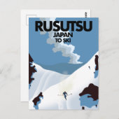 Japans Rusutsu skiprint Briefkaart (Voorkant / Achterkant)