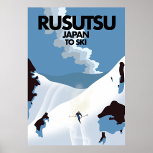 Japans Rusutsu skiprint Poster