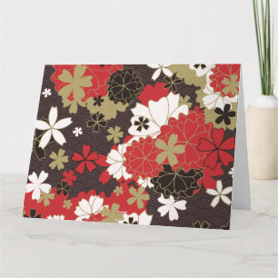 Japans Sakura Art Elegant Floral Pattern Kaart