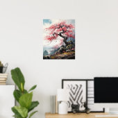 Japans Sakura Cherry Tree Art Print Poster (Thuiskantoor)