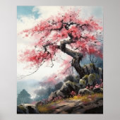 Japans Sakura Cherry Tree Art Print Poster (Voorkant)