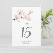 Japans Sakura Roze Kersenbloesem Tafelnummers (Staand voorkant)