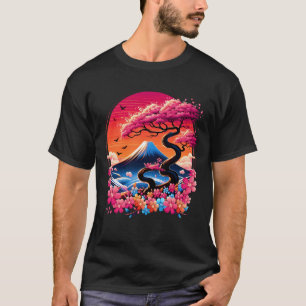 Japans Sakura Tuin Geisha Mount Fuji Cherry Bl T-shirt