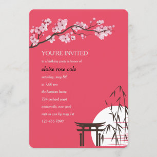 Japans Sakura Verjaardagsfeest Kaart